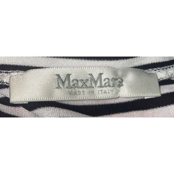 MaxMara Basic Tank Top Blouse Camisole Womens Medium Black White Stripe - Picture 6 of 7